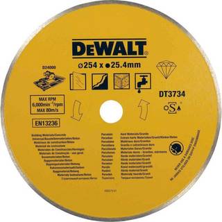 Diamantskæreskive til vådskæring DeWalt DT3734; Ø254