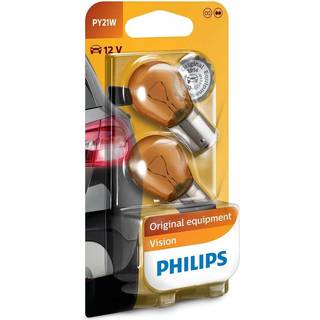 Philips Premium Orange Pære - 12V PY21W - (12496) - Hurtig levering