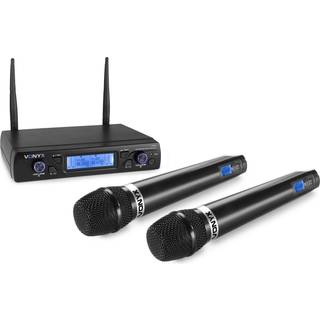 Trådløst Mikrofon Sæt WM62 / 2x16 UHF kanaler / 2 Håndholdte Mikrofoner / Simpel