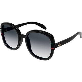 Gucci GG1068SA Asian Fit 001 57 Solbriller Kvinder Black - Shiny Black - 57mm