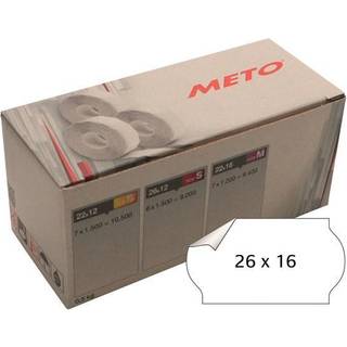 METO-Etiketter 26x16 G1 vit 6 rl