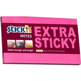 Stick'N notes Extra Sticky 76x127mm neon rød