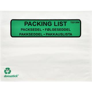 Følgeseddellommer C6 165x122mm med tryk af 100% papir