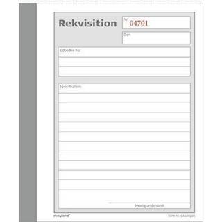 Mayland Rekvisitionsbog 2 x 50 sider m. kopi