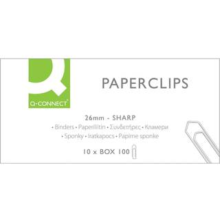 Q-connect 26 mm clips 100 stk