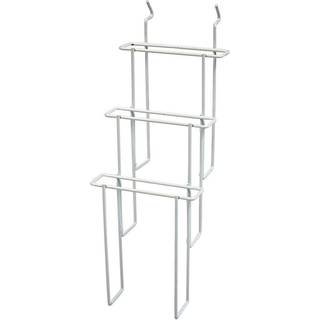 Stilfuld brochureholder i hvidmetal, 110x110x280 mm
