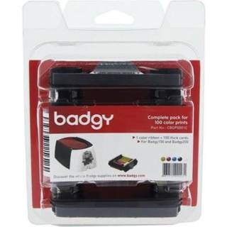Evolis Badgy Full kit / CBGP0001C - Print bånd kassette / PVC kortsæt Cyan, Magenta, Gul, Sort, Transparent