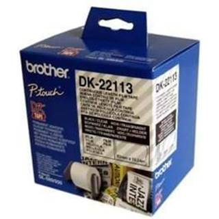 Brother endeløs tape, plast 62x15,24m, sort/klar