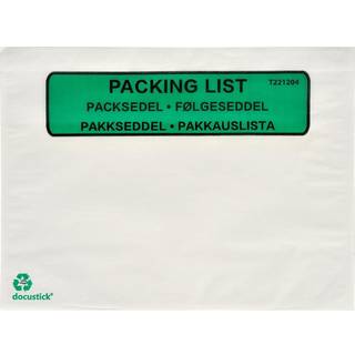 Følgeseddellommer C5 225x165mm med tryk af 100% papir