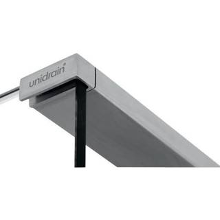 Unidrain GlassLine topstang, Højre, Børstet stål