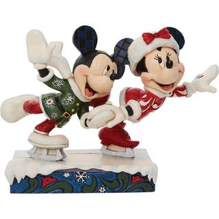 Disney Minnie og Mickey står på skøjter figur