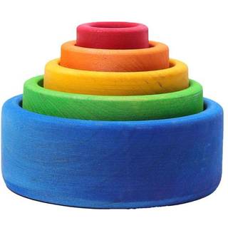 Grimms Colorful Wooden Bowl Set - Blue