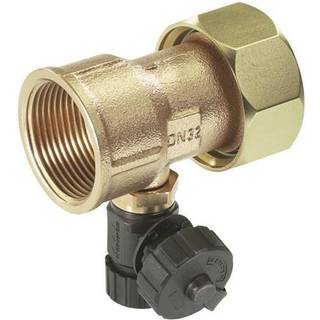Kemper forskruning med 3/4" omløber, 1/2" muffe og tømmeventil rødgods