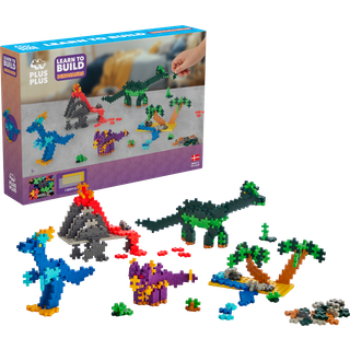 Plus Plus Learn to build Dinosaurs - byggesæt med dinosaurtema - 600 byggeklodser