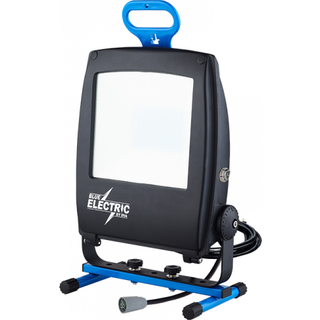 Blue electric led arbejdslampe +plusline accu 50w