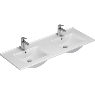 Scanbad Multo+ Amber dobbelt håndvask 120 cm porcelæn hvid