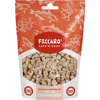 Ficcaro - Soft Cubes m. Torsk & Tranebær - 100g