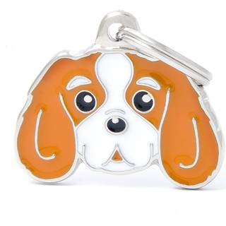 Halssmykke Med Racemotiv - Cavalier King Charles - Trefarvet