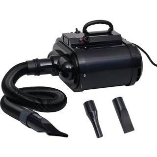 hundehårtørrer dobbelt motor sort