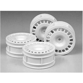 Tamiya - 51021 -RALLY DISH WHEELS 4PCS(WHITE, 26mm/+2)