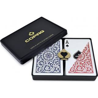 Copag 100% Plastic Poker Rød/Blå, Double Deck (Alm. Index)