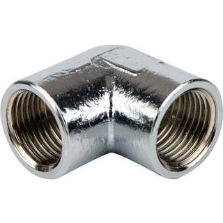vinkel 1/2'', muffe/muffe. Forkromet messing