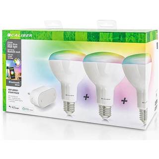 Caliber BR30 smart home starterpack LED-pære hvid/multi