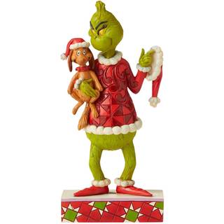 Enesco Jim Shore The Grinch Holding Max Under Arm Figurine 7.64 """" H Multicolor