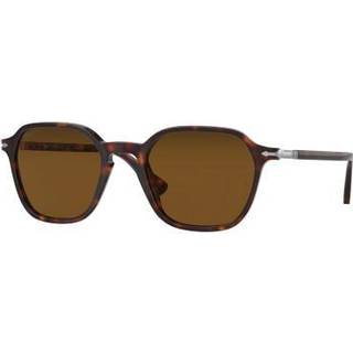 Persol Unisex PO3256S 24/57 Solbriller Plast Havana Brun Firkantet Polariseret