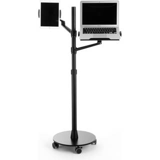 WERGON - Tristan - Justerbar Alu holder med hjul - Laptop 10-17 / Tablet 4-14 - H:83-130cm - Sort