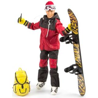 Action Figur som står på ski med tilbehør 30,5cm
