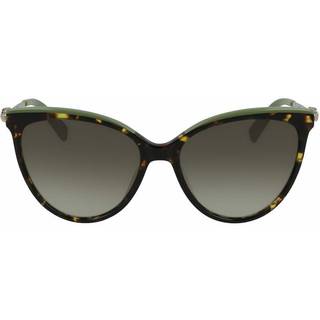 LONGCHAMP Kvinde LO675S 221 Solbriller Plast Havana Multifarvet Cat Eye Normal Skygge