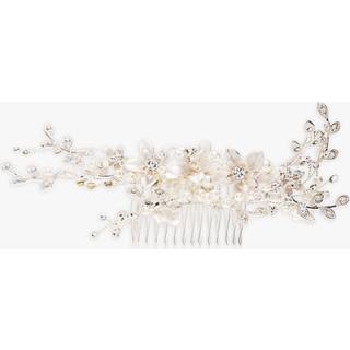 Jon Richard Jon Richard Silver Madeline Silver Texture Petal Maple Leaf Spray Gift Pouch Comb