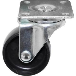 Drejeligt møbelhjul 40 mm sort plast