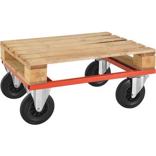 Palletransportvogn Lav, Halvpalle, Rød