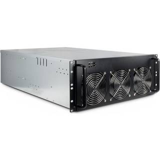 Inter-tech 4w2 Mining Rack 4u 19" Rack Grå, Sort