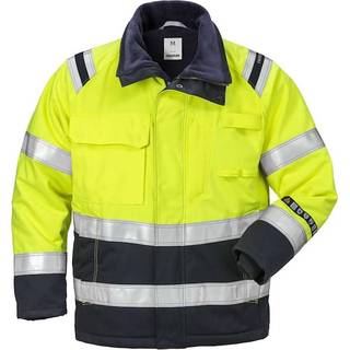 Fristads 119923 Flamestat Hi Vis vinterjakke kl.3 4185 / Arbejdsjakke Hi-Vis gul/Marine S