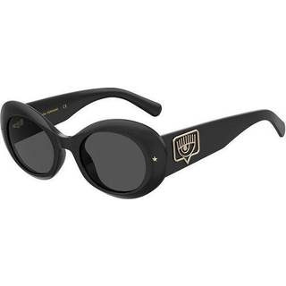 Chiara Ferragni Kvinde CF 7004/S 807/IR Outlet solbriller Plast Sort Grå Rund