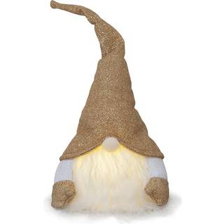 Star trading - Dekorationsfigur joylight - beige julemanden med belysning