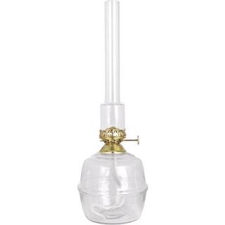 Petroleums lampe / olielampe Strömshaga Majken, gråt glas, brænder i nikkel, Ø120 mm x 350 mm