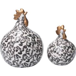 Høns Savanna ceramic 2stk, H.9cm/13cm