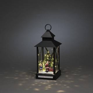 Julemand LED-dekorationslygte, sort, IP44, 32 cm