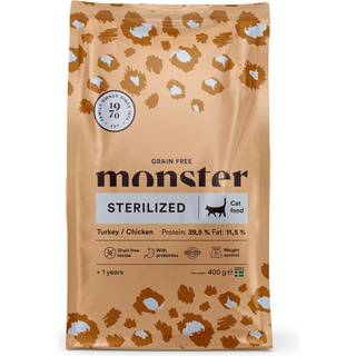 Monster Cat Grain Free Sterilized Turkey & Chicken - 400 g