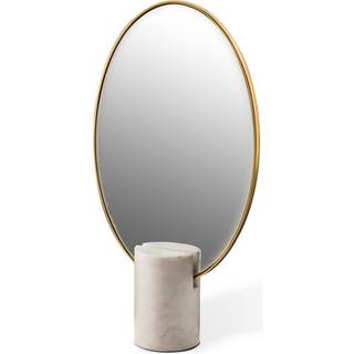 POLSPOTTEN Oval Marble bordspejl Hvid