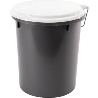 Toiletspand Nordiska Plast, grå/hvid, 435 x 435 x 430 mm, 35 liter