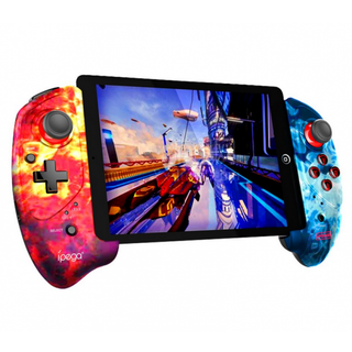 iPega PG-9083 trådløs gaming-controller med smartphone-holder - Röd/blå
