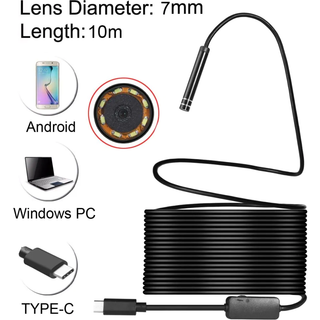 Inspektionskamera USB Type-C - PC / Android - 10 meter / 7 mm