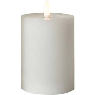 Conzept Electric bloklys 3D flamme Ø7,5x10 cm hvid