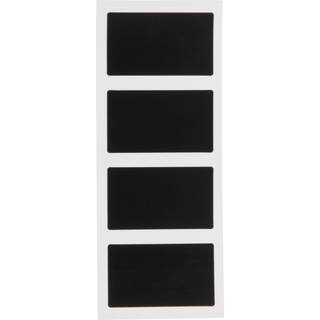Securit Chalk Stickers rektangulær 4,7x8cm sort, pakke a 8 stk