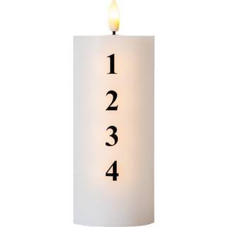 Sille Adventlys, LED Ø7xH15cm hvid/sort